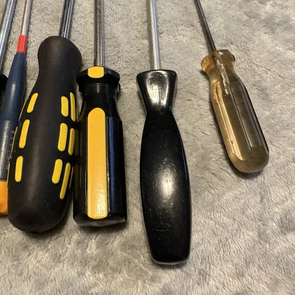 11pc Screwdriver set and 2 sockets - See Pictures - Various Brands and Sizes
